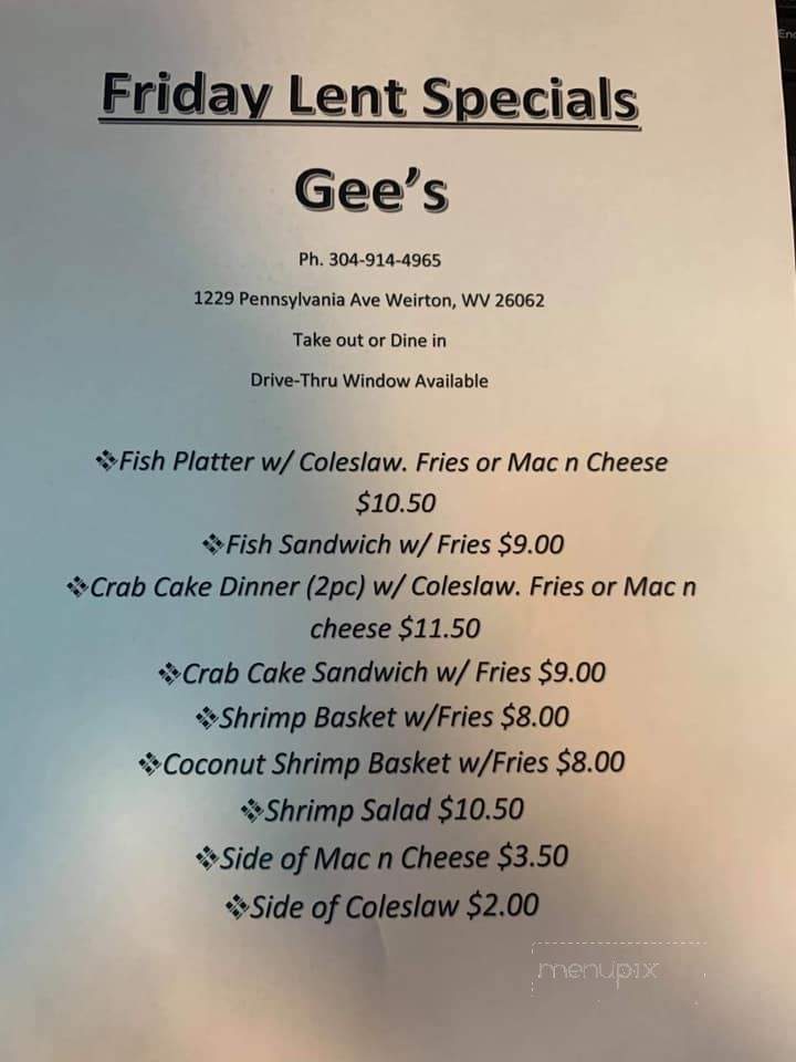 /351398/Gees-Weirton-WV - Weirton, WV