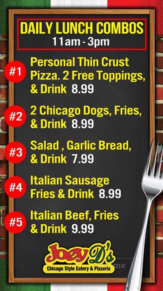 Joey D's Pizza - Venice, FL menu_pic