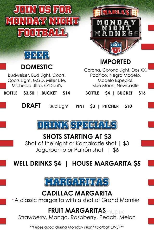 Marla's - Beaumont, CA menu_pic