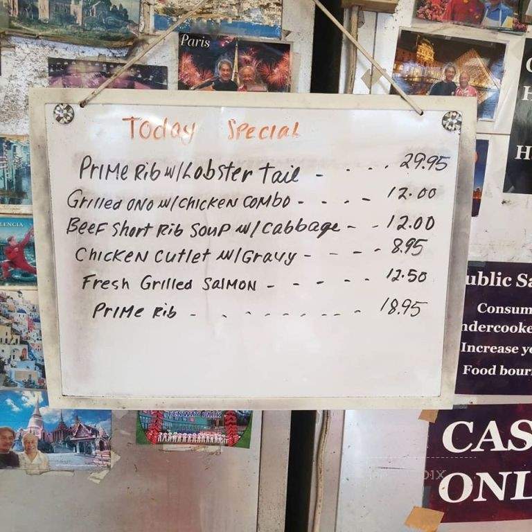 Ray's Cafe - Honolulu, HI menu_pic