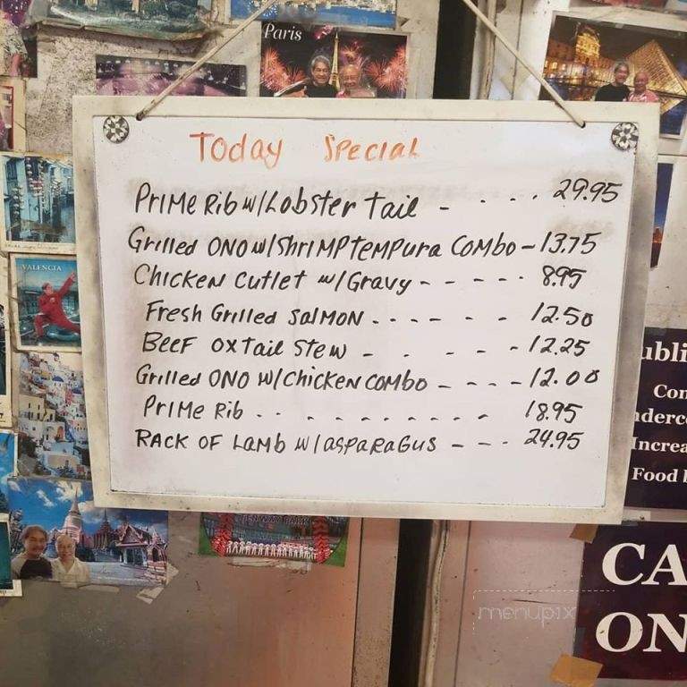 Ray's Cafe - Honolulu, HI menu_pic