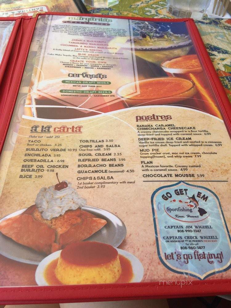 Pancho & Lefty's Cantina - Kailua Kona, HI menu_pic