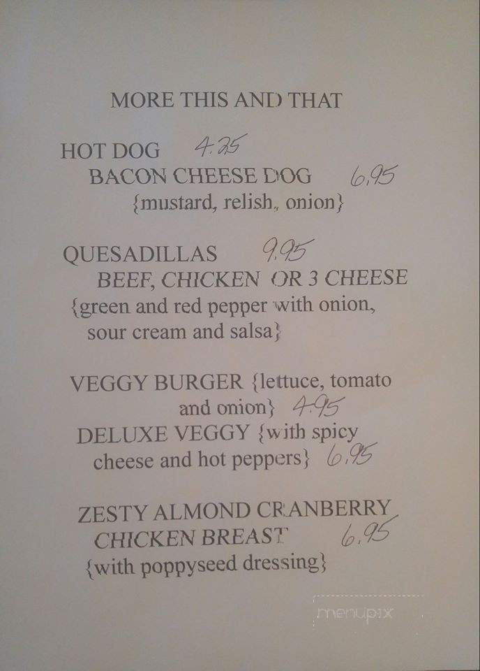 Seven Sisters Motel & Restaurant - Seven Sisters Falls, MB menu_pic