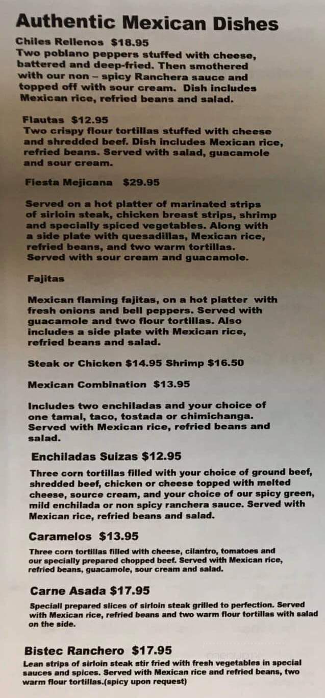 El Comal Mexican - Lethbridge, AB menu_pic