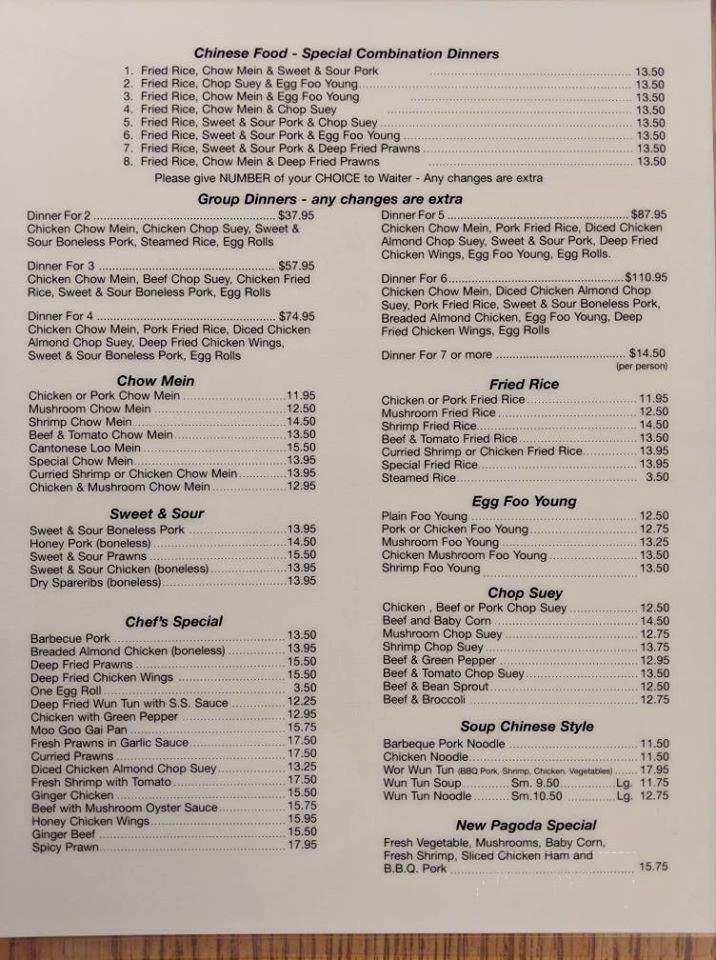 New Pagoda Restaurant - Vanderhoof, BC menu_pic