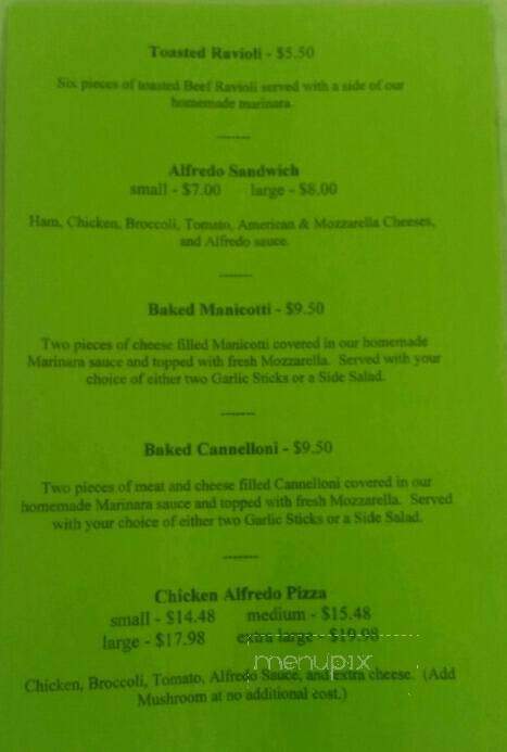 Pizza Villa - Anna, IL menu_pic