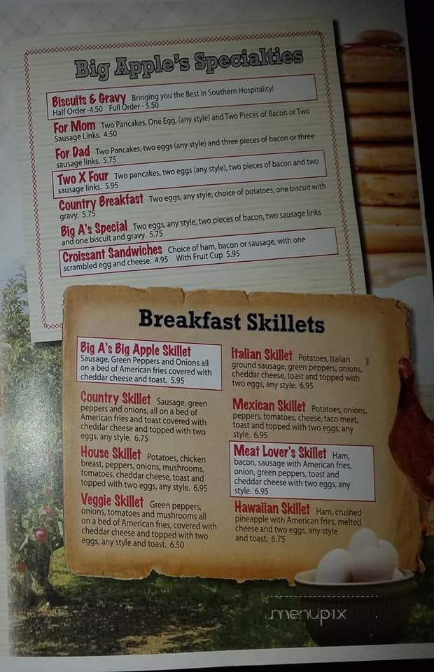 Big Apple Family Restaurant - Freeport, IL menu_pic