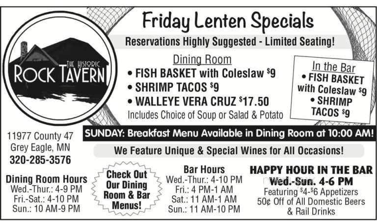 Rock Tavern & Eatery - Grey Eagle, MN menu_pic