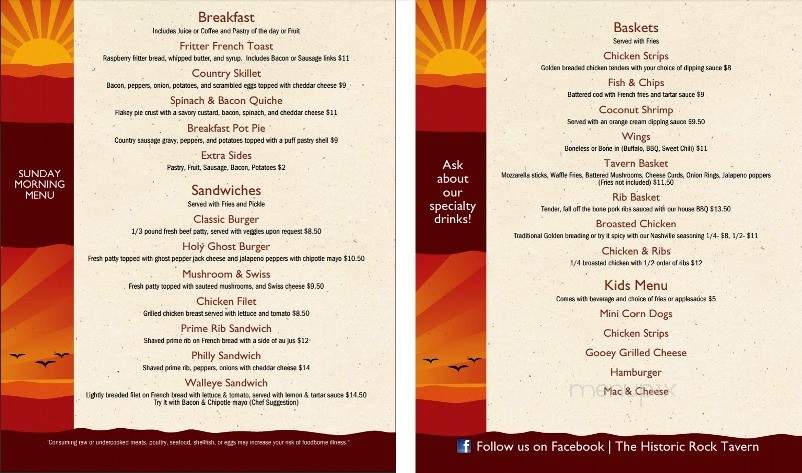 Rock Tavern & Eatery - Grey Eagle, MN menu_pic
