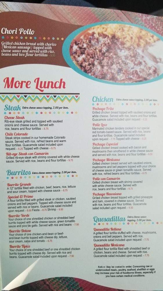 Los Portales Mexican - Hayti, MO menu_pic
