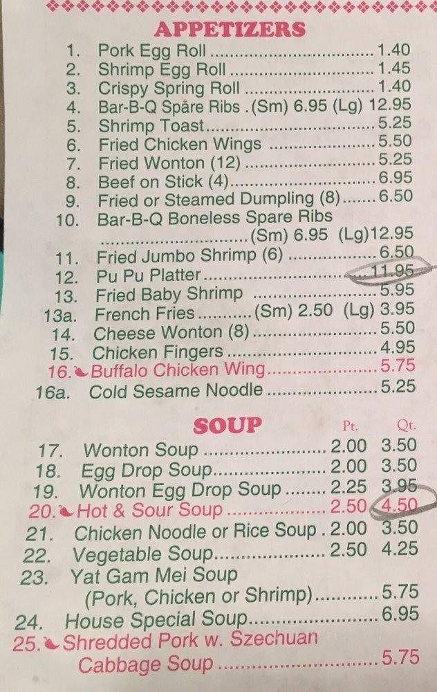 No 1 Chinese Food - Seaside Heights, NJ menu_pic