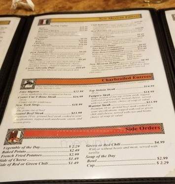 El Camino Restaurant & Lounge - Socorro, NM menu_pic