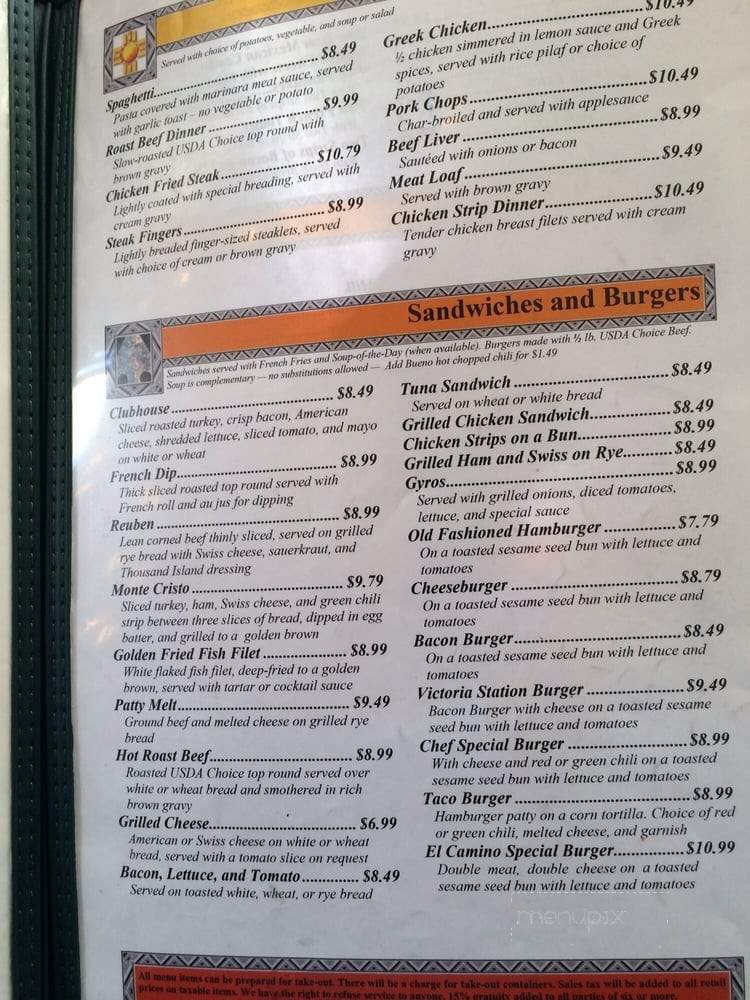 El Camino Restaurant & Lounge - Socorro, NM menu_pic