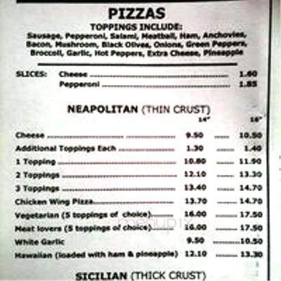 Nino's NY Pizzeria - Weedsport, NY menu_pic