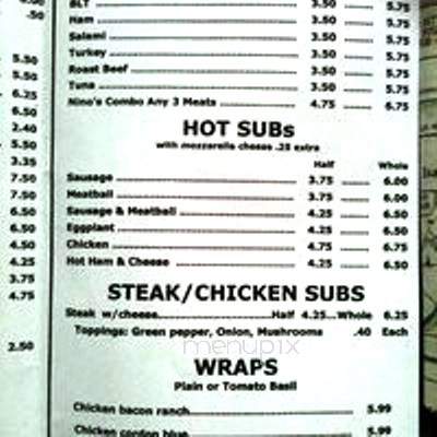 Nino's NY Pizzeria - Weedsport, NY menu_pic