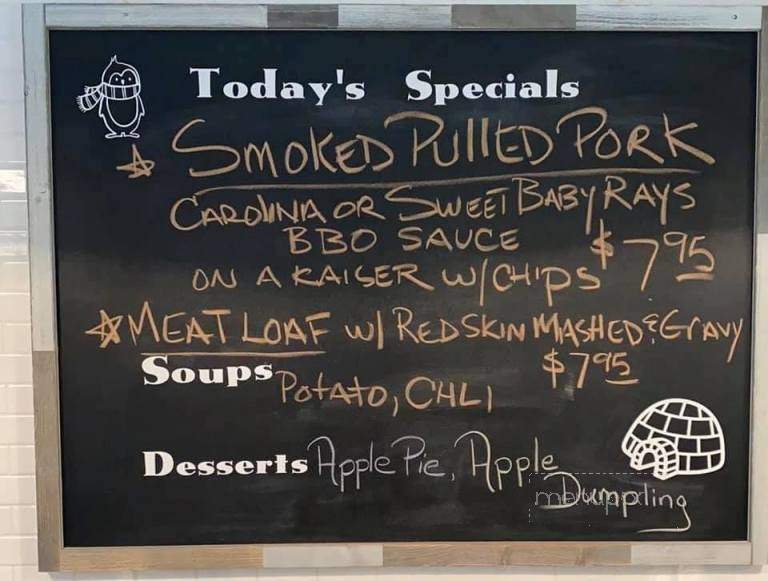 Ice Plant - Greensboro, PA menu_pic