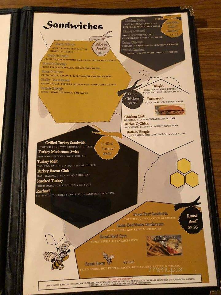 Three B's Lounge - Zelienople, PA menu_pic