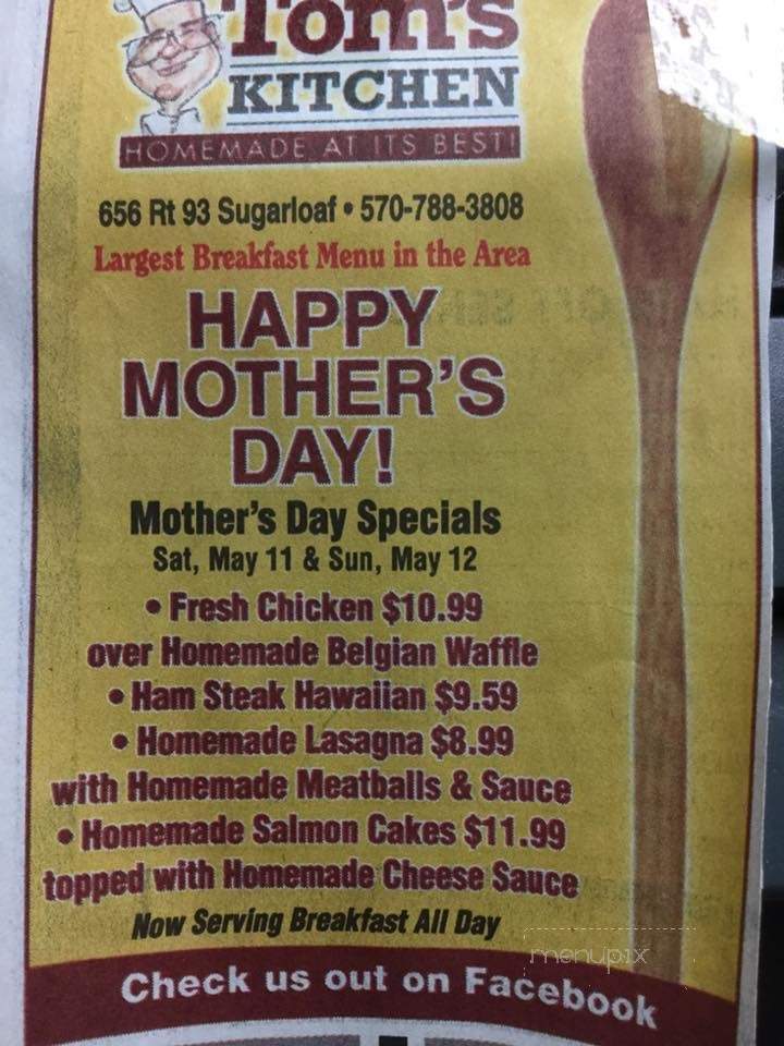Tom's Kitchen - Conyngham, PA menu_pic