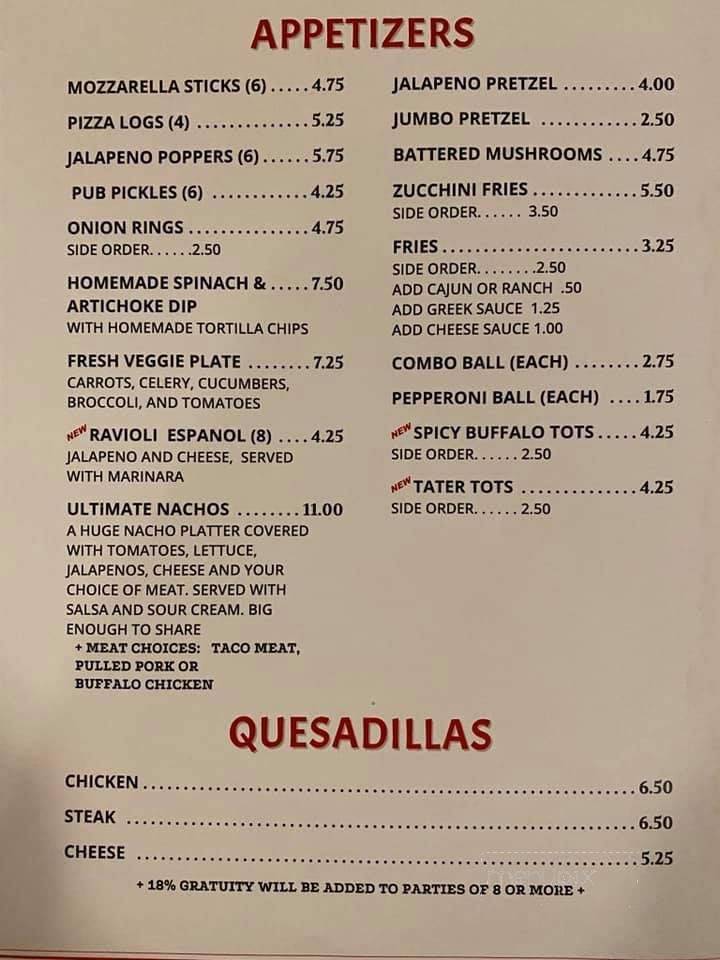 Zukor Club - Erie, PA menu_pic