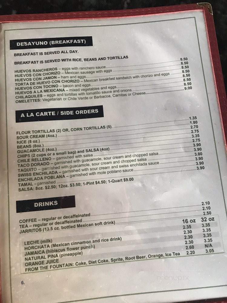 Dos Arbolitos Restaurant - North Hills, CA menu_pic