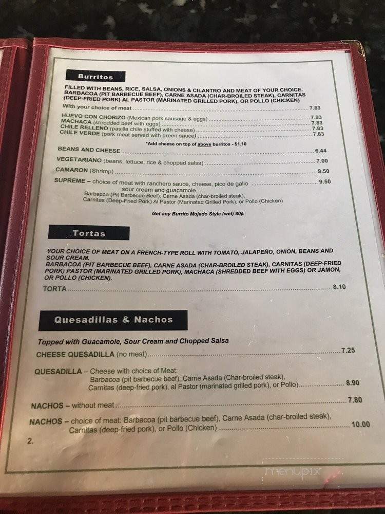 Dos Arbolitos Restaurant - North Hills, CA menu_pic