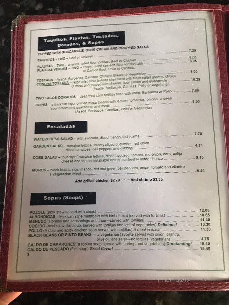 Dos Arbolitos Restaurant - North Hills, CA menu_pic