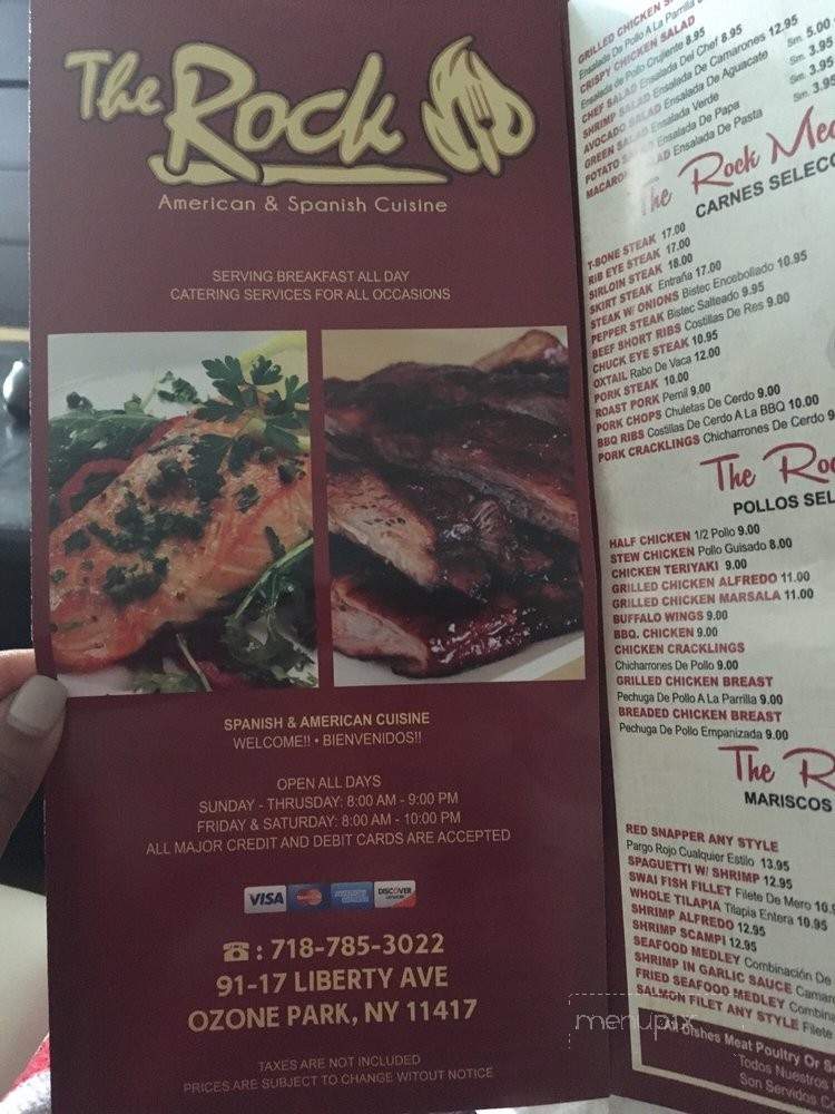 The Rock - Ozone Park, NY menu_pic