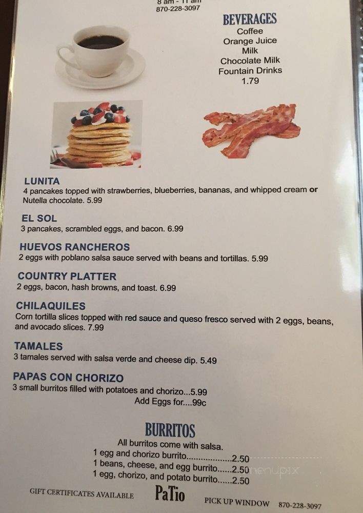 Patio - Helena-West Helena, AR menu_pic