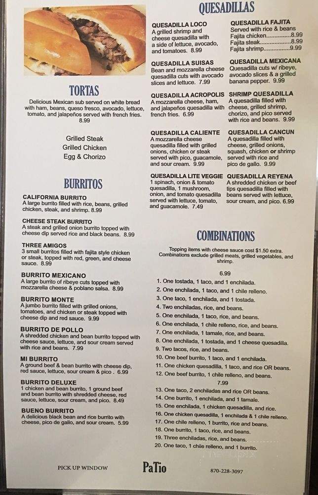 Patio - Helena-West Helena, AR menu_pic