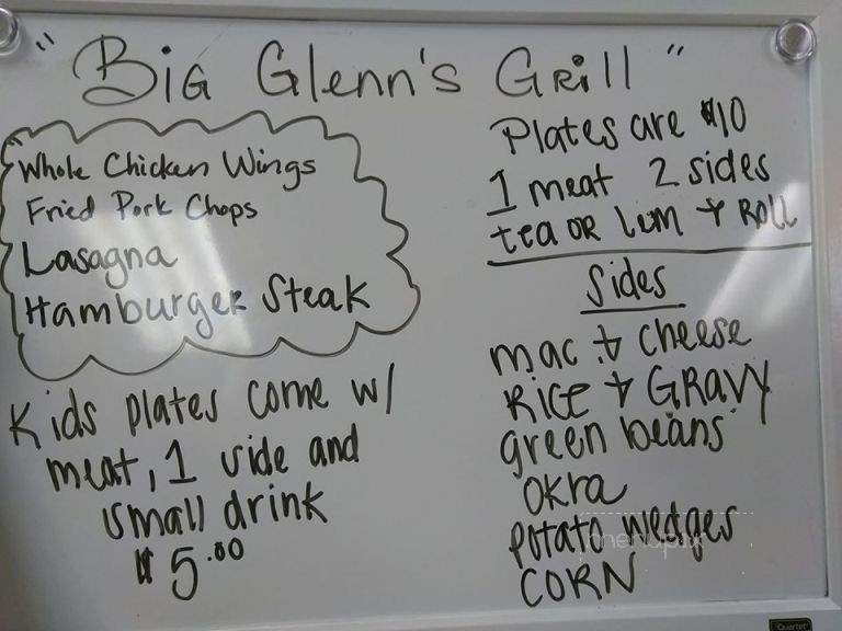 Big Glenn's Grill - Spartanburg, SC menu_pic