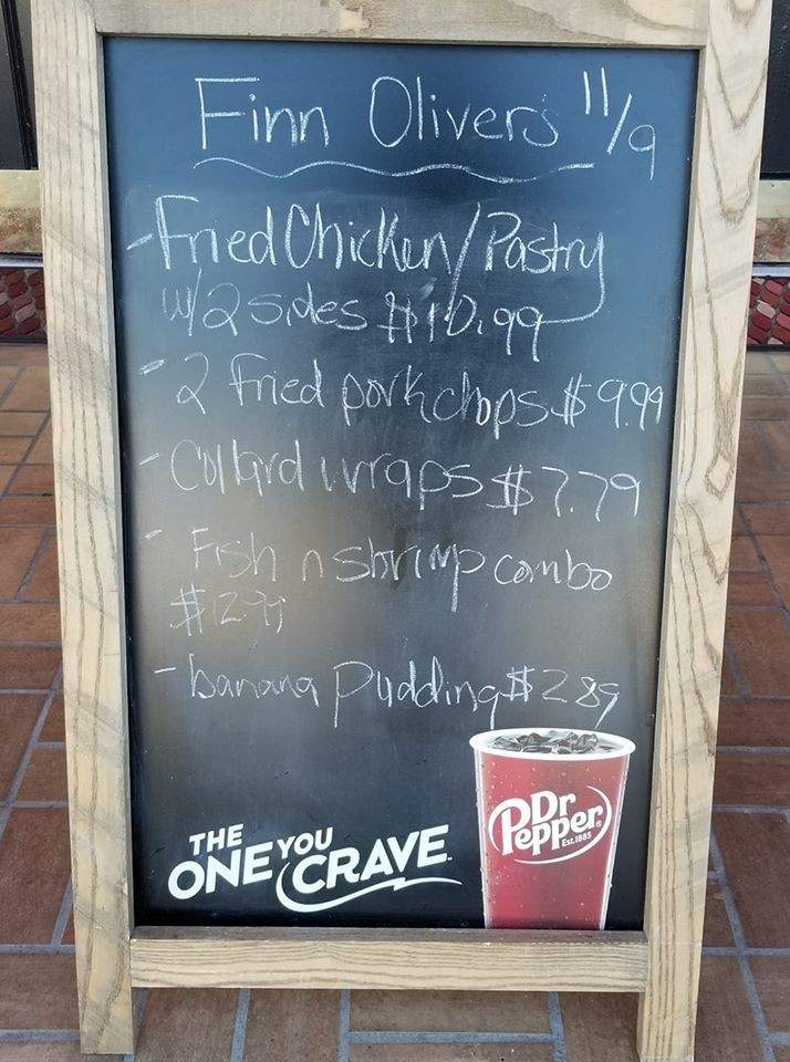 Finn Oliver's Family Restaurant - Lumberton, NC menu_pic