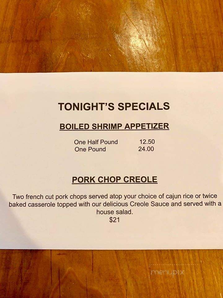 Big Mike's Steakhouse - Moundville, AL menu_pic