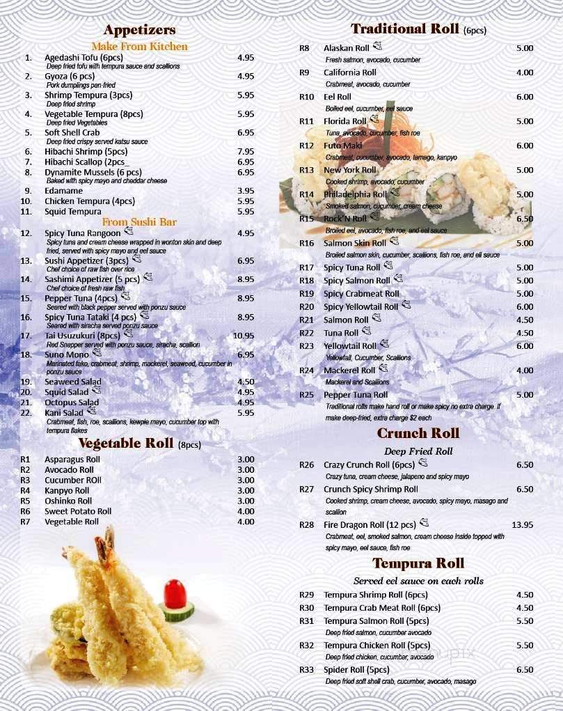 Hokkaido Sushi & Grill - Wisconsin Rapids, WI menu_pic