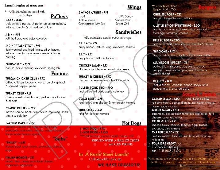 Roll & Press Cafe - Norfolk, VA menu_pic
