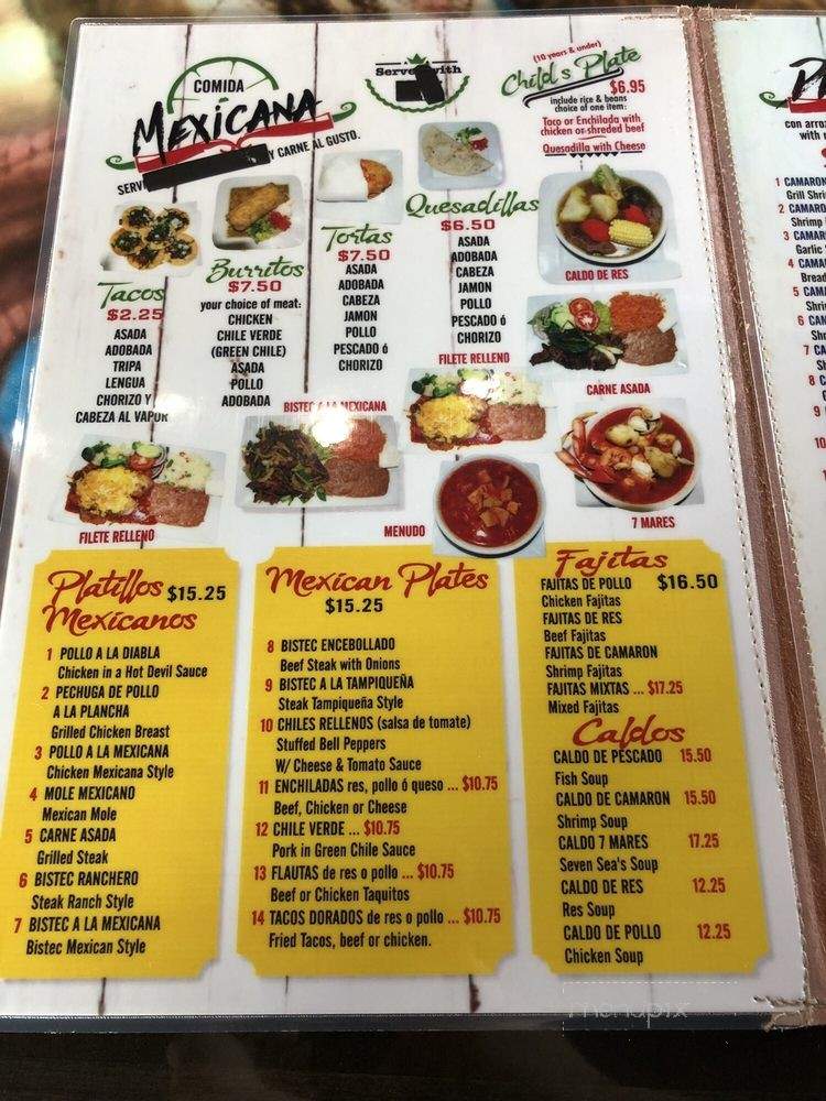 Tacos Tijuana - Fresno, CA menu_pic