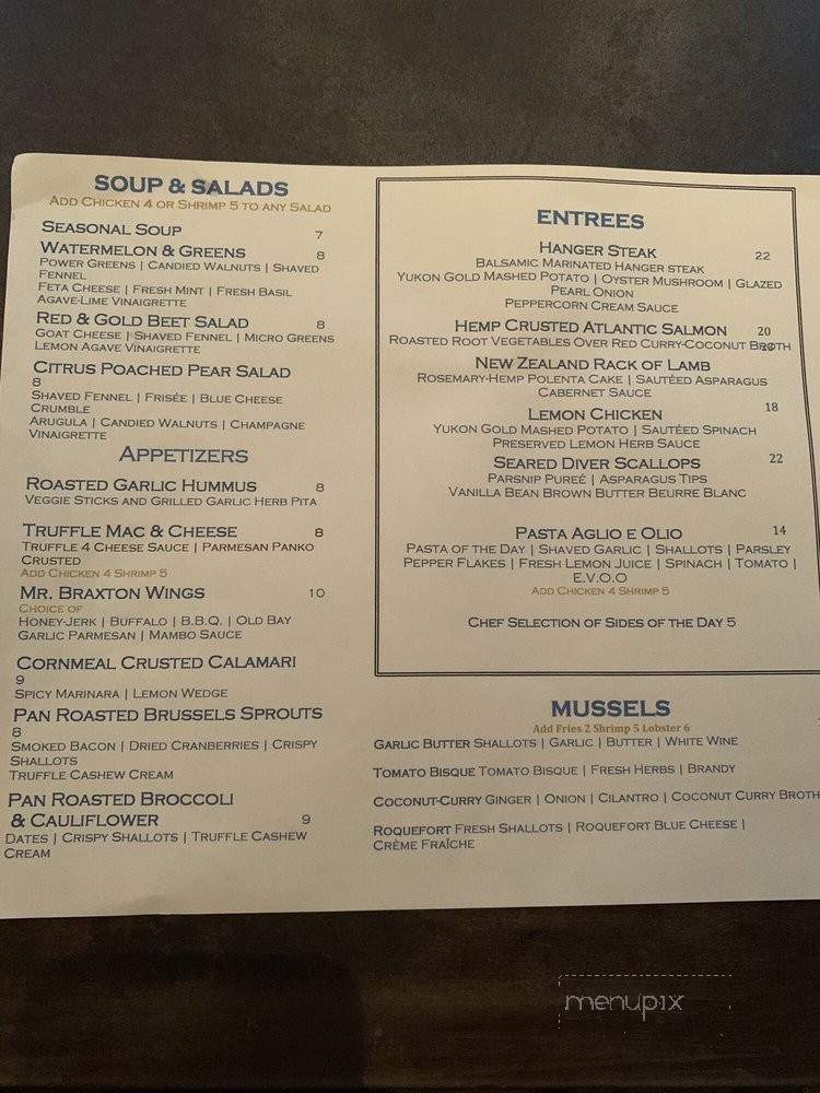 Mr Braxton Bar & Kitchen - Washington, DC menu_pic
