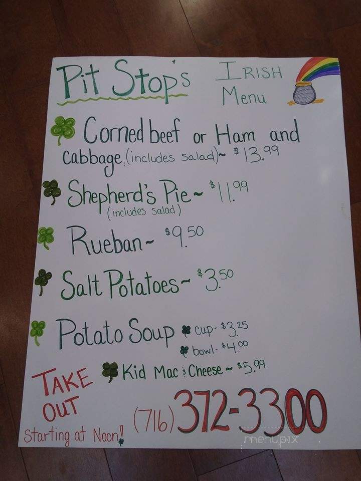 Pit Stop Restaurant & Bar - Olean, NY menu_pic