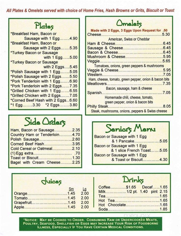 GreeneBow's - Seven Lakes, NC menu_pic