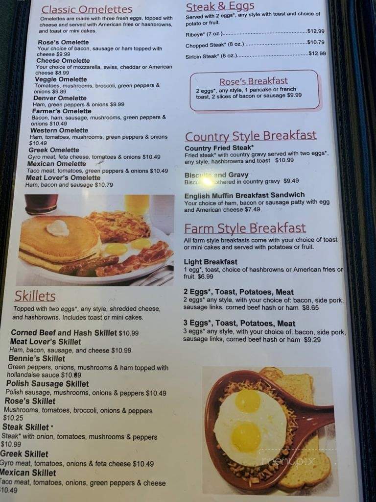Rose's Family Restaurant - Luxemburg, WI menu_pic