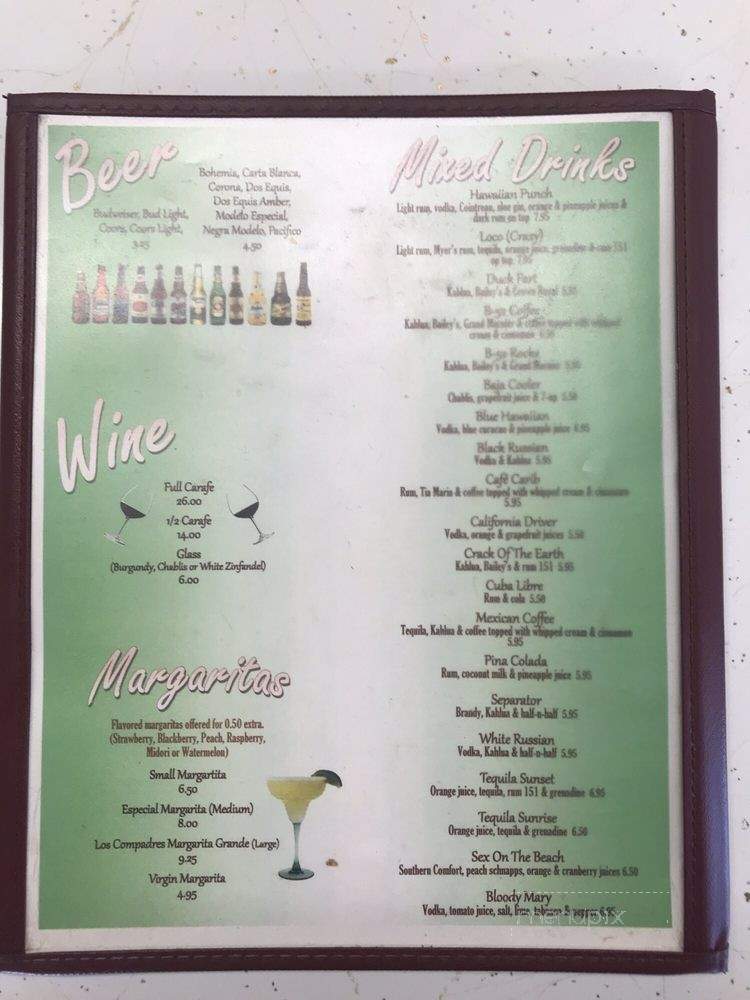 Los Compadres - Florence, OR menu_pic