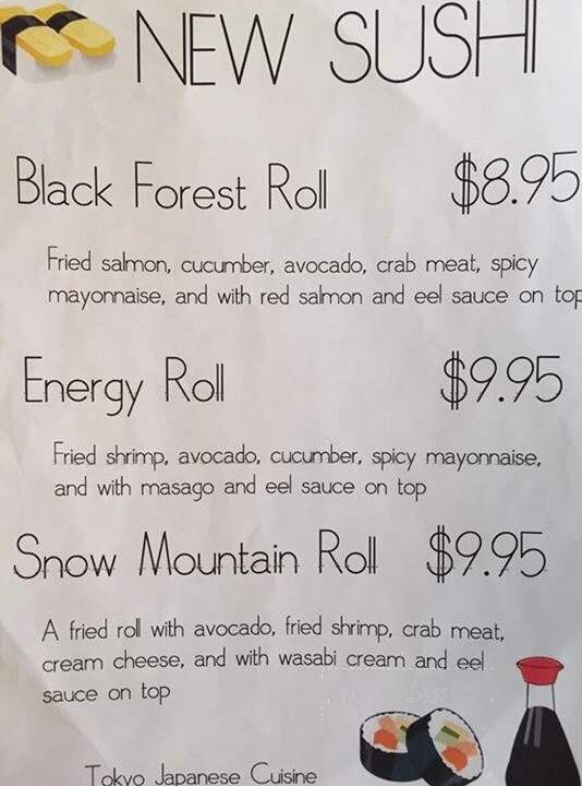 Tokyo Japanse Cuisine - Cheraw, SC menu_pic