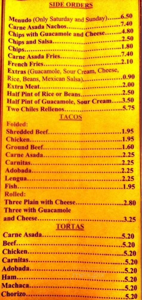 El Delicioso Burrito - Redding, CA menu_pic