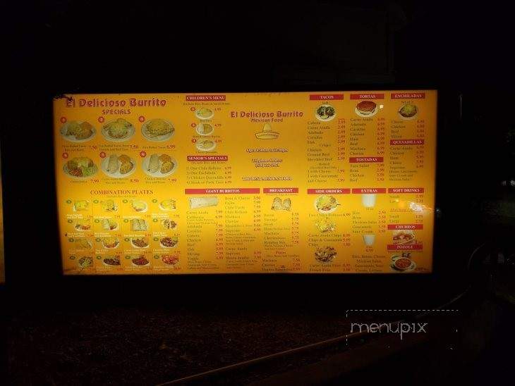 El Delicioso Burrito - Redding, CA menu_pic
