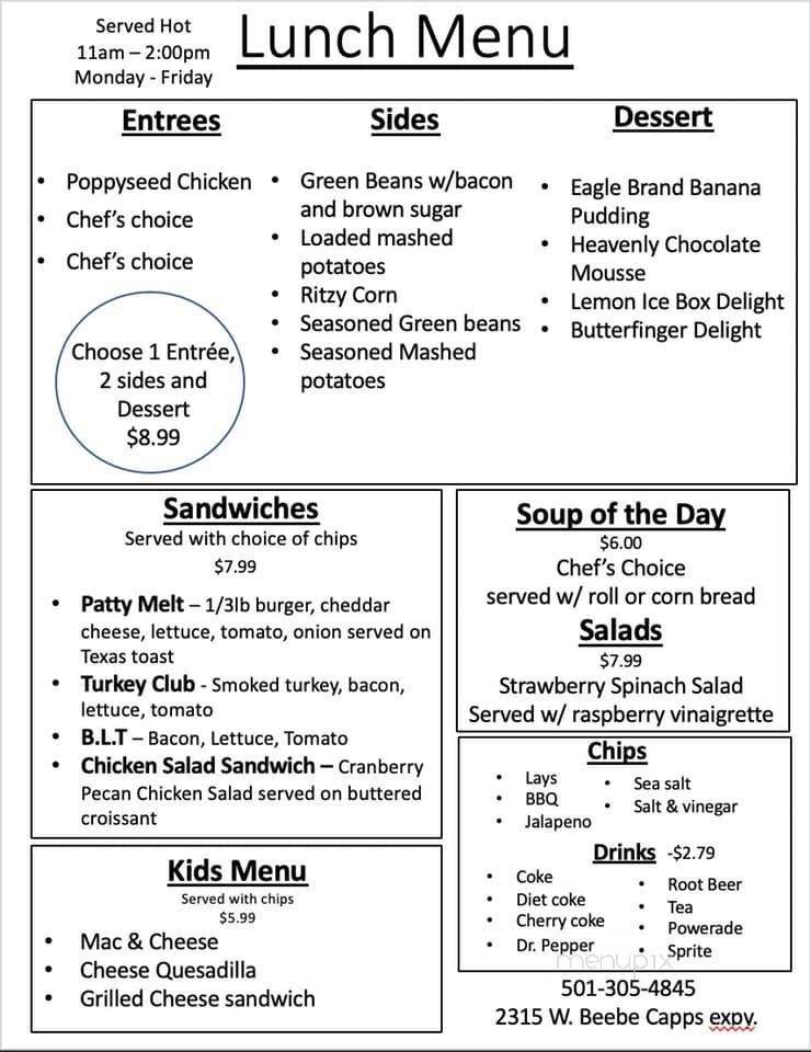 The Mixing Bowl - Searcy, AR menu_pic