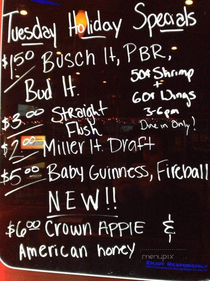 Good Times Bar and Grill - Monroe, NC menu_pic