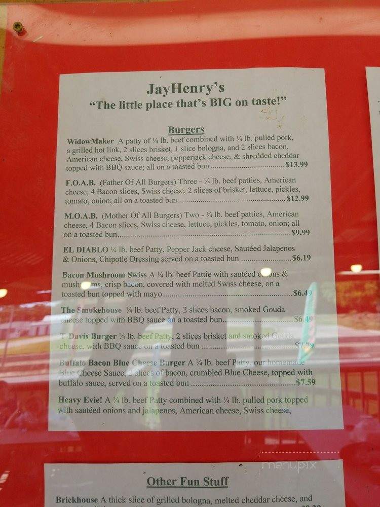 Jay Henry's - McAlester, OK menu_pic