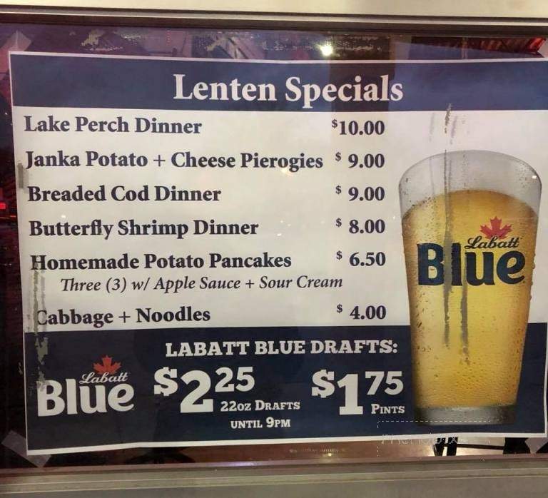 The Tavern on Biddulph - Brooklyn, OH menu_pic