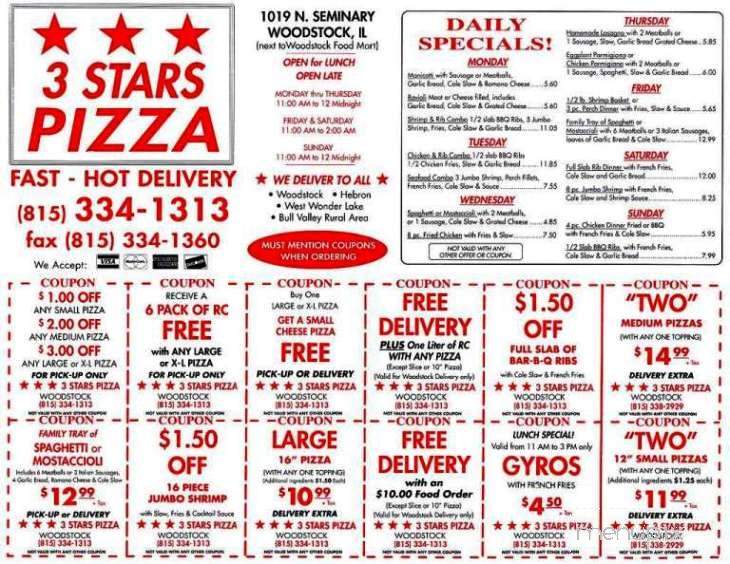 /1300473/3-Star-Pizza-Woodstock-IL - Woodstock, IL