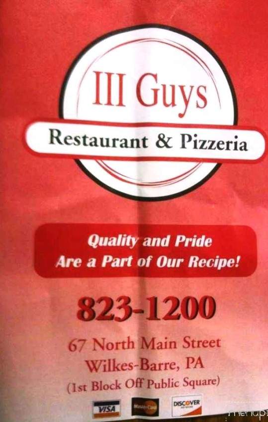 3 Guys Pizzeria - Wilkes Barre, PA menu_pic
