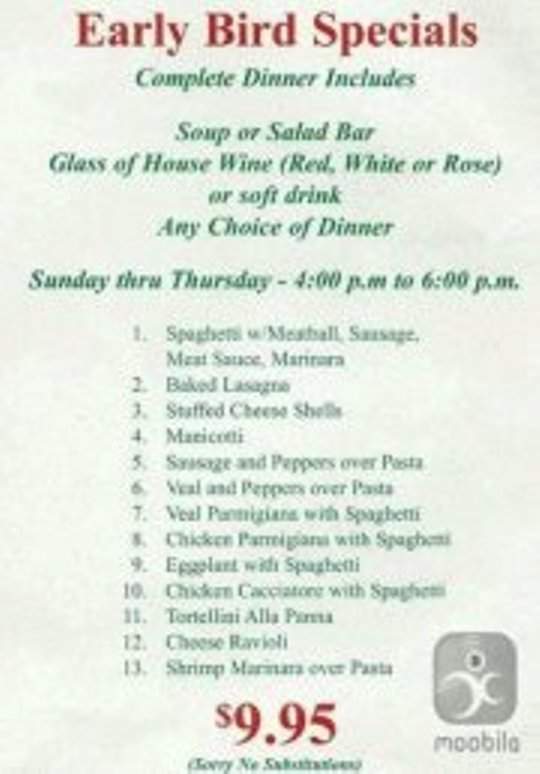 Gubbio's Italian Restaurant - Jacksonville, FL menu_pic